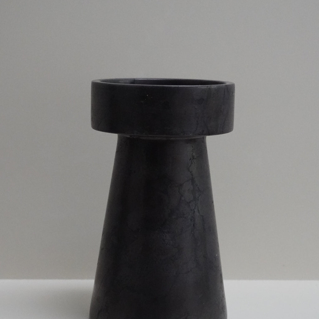 Black Marble Candle Holder Set